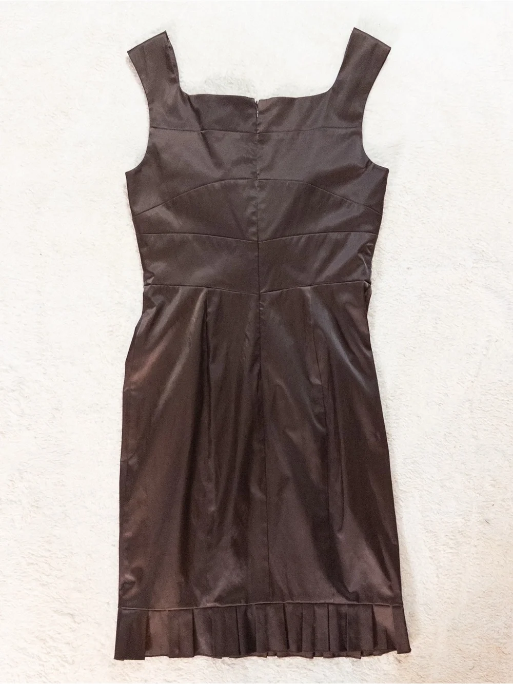 Vintage Y2K Jessica Simpson Brown Satin Cocktail Dress Size 10